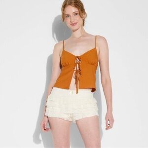 Wild Fable Rust Tie-Front Camisole